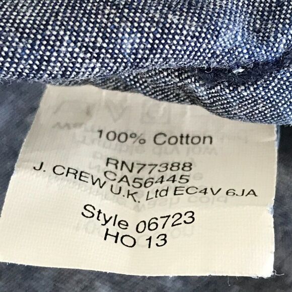 J. Crew Keeper Chambray Shirt Women's Size 0 Star Dot 100% Cotton Casual - Picture 11 of 12
